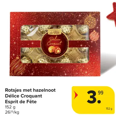 Promotie: Rotsjes met hazelnoot Délice Croquant