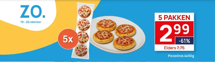 Aanbieding: 5 stuks Pizza Halloween-Picco DV   4x30g