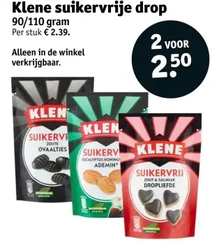 Aanbieding: Klene suikervrije drop