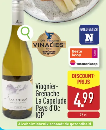 Promotie: Viognier-Grenache La Capelude Pays d'Oc IGP