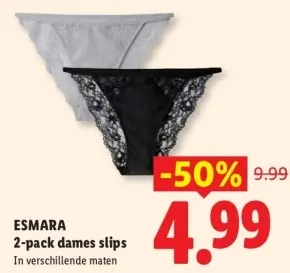 Aanbieding: 2-pack dames slips