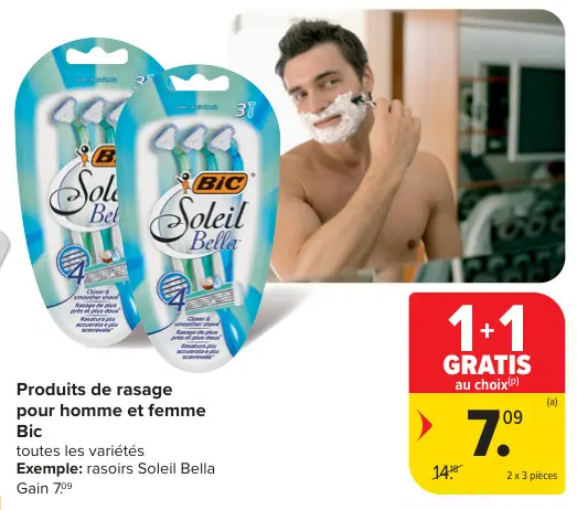 Offre: Produits de rasage pour homme et femme