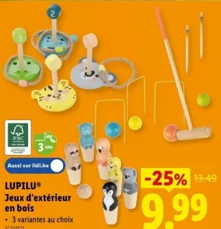 Offre: Jeux d'extérieur en bois