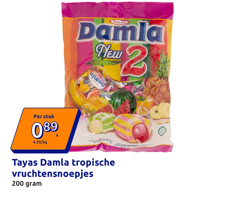 Aanbieding: Tayas Damla tropische vruchtensnoepjes