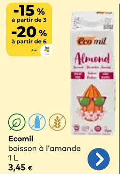 Offre: Ecomil boisson à l'amande