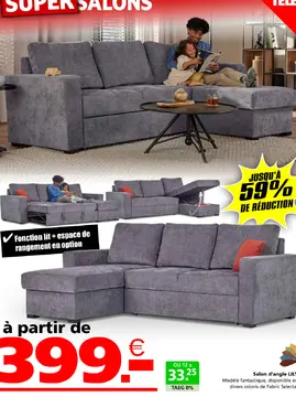 Offre: Salon d'angle LILY