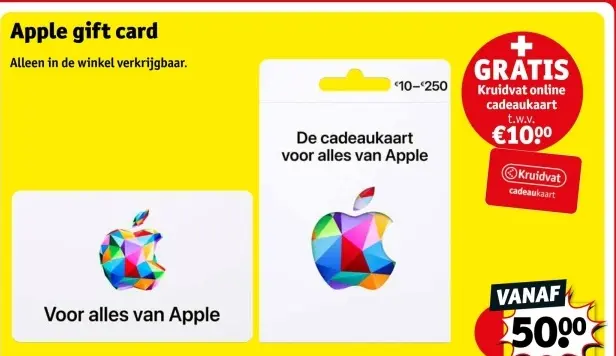 Aanbieding: Apple gift card