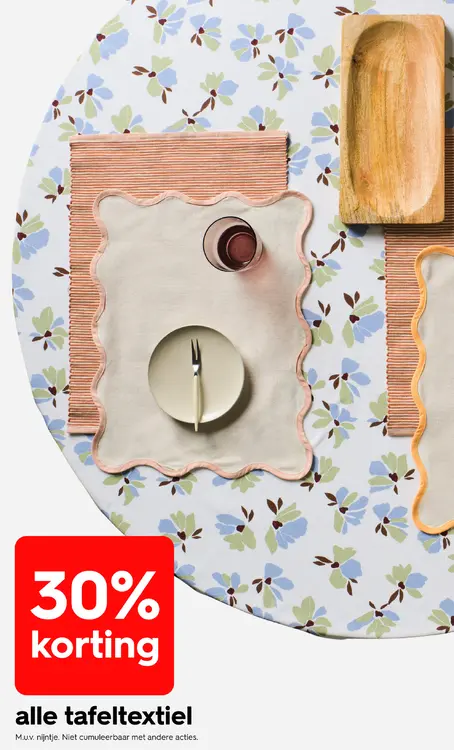 Promotie: alle tafeltextiel