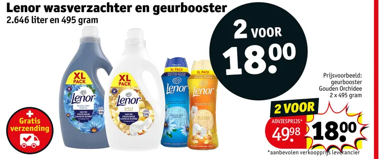 Aanbieding: Lenor wasverzachter en geurbooster