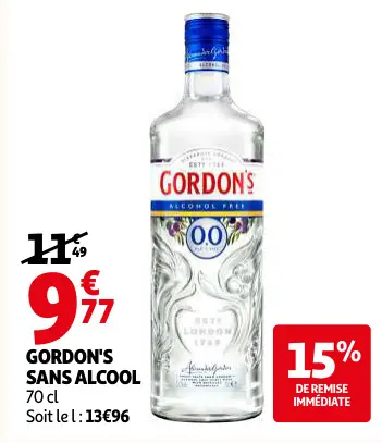 Offre: Gordon's sans alcool