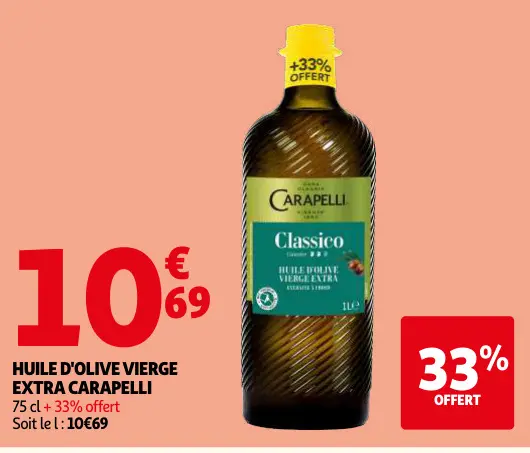 Offre: Huile d'olive vierge extra