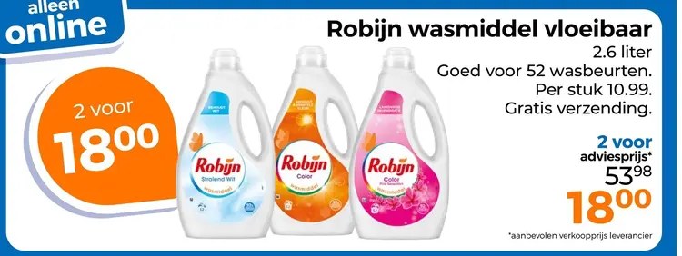 Aanbieding: Robijn wasmiddel vloeibaar