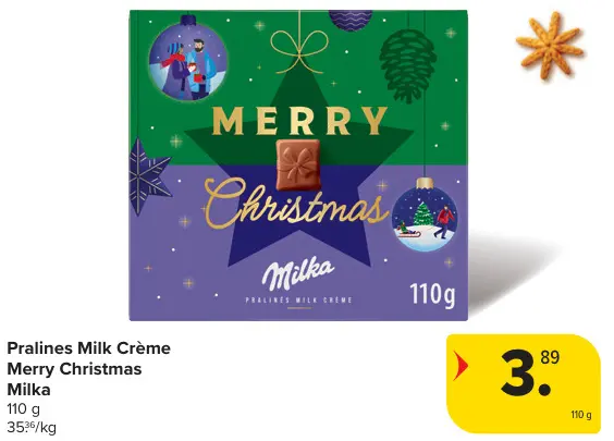 Promotie: Pralines Milk Crème Merry Christmas