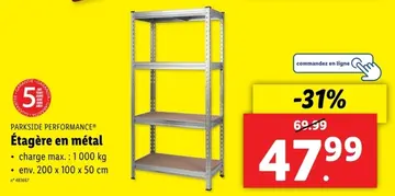 Offre: Étagère en métal