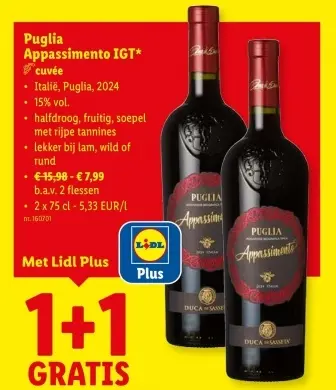 Promotie: Puglia Appassimento IGT cuvée
