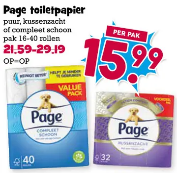Aanbieding: Page toiletpapier