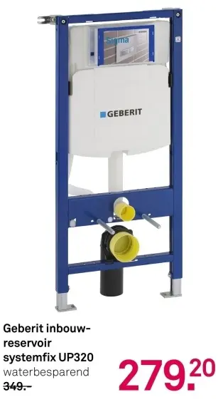 Aanbieding: Geberit inbouw-reservoir systemfix UP320