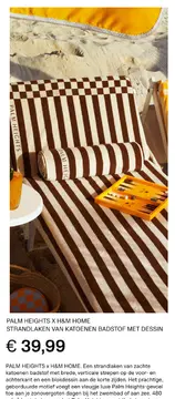 Aanbieding: STRANDLAKEN VAN KATOENEN BADSTOF MET DESSIN
