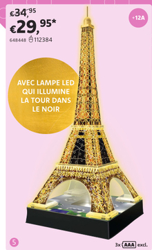 Offre: AVEC LAMPE LED QUI ILLUMINE LA TOUR DANS LE N