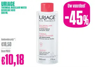 Aanbieding: Uriage Thermaal Micellair Water Gevoelige Huid 500 ml