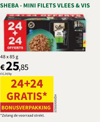 Promotie: Sheba Mini filets vlees & vis