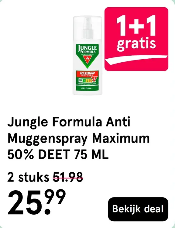Aanbieding: Jungle Formula Anti Muggenspray Maximum