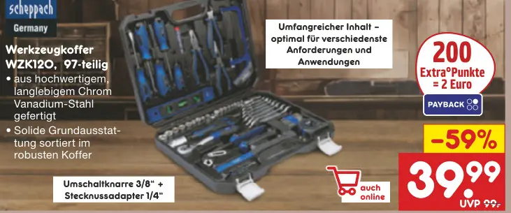 Aanbieding: Werkzeugkoffer WZK120