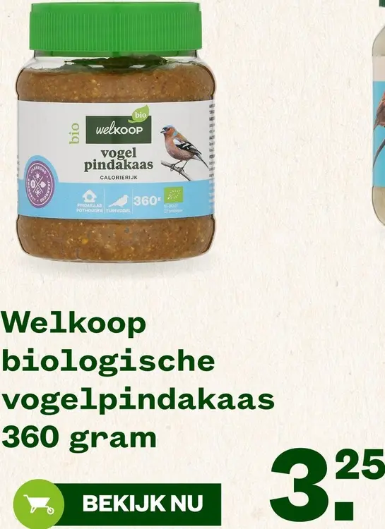 Aanbieding: Biologische vogelpindakaas