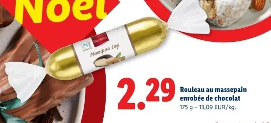 Offre: Rouleau au massepain enrobée de chocolat