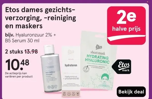 Aanbieding: Dames gezichtsverzorging, -reiniging en maske