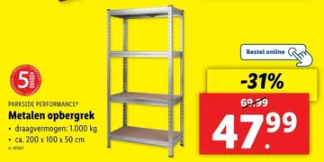 Aanbieding: Metalen opbergrek