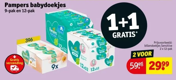 Aanbieding: Pampers babydoekjes