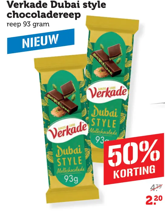 Aanbieding: Dubai style chocoladereep