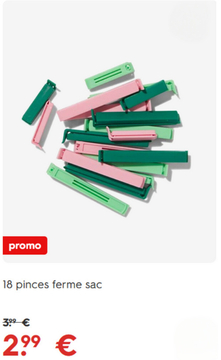 Offre: Pinces ferme sac