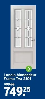 Aanbieding: Lundia binnendeur Frama Tva 2101