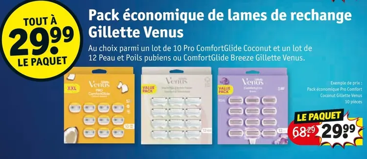 Offre: Pack économique de lames de rechange Gillette