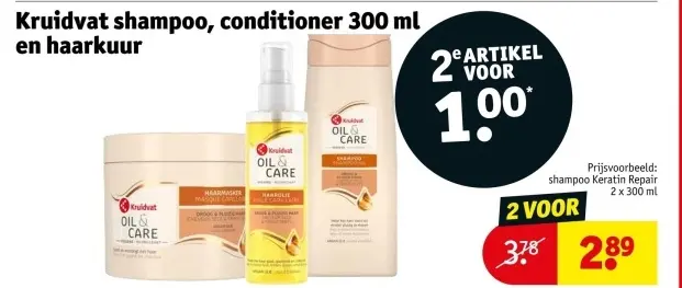 Aanbieding: Kruidvat shampoo, conditioner en haarkuur