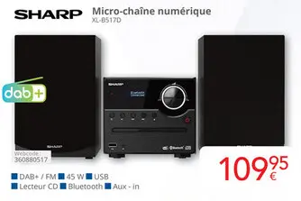 Offre: SHARP Micro-chaîne numérique