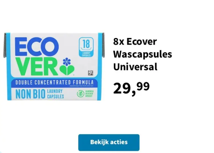 Promotie: Ecover Wascapsules Universal