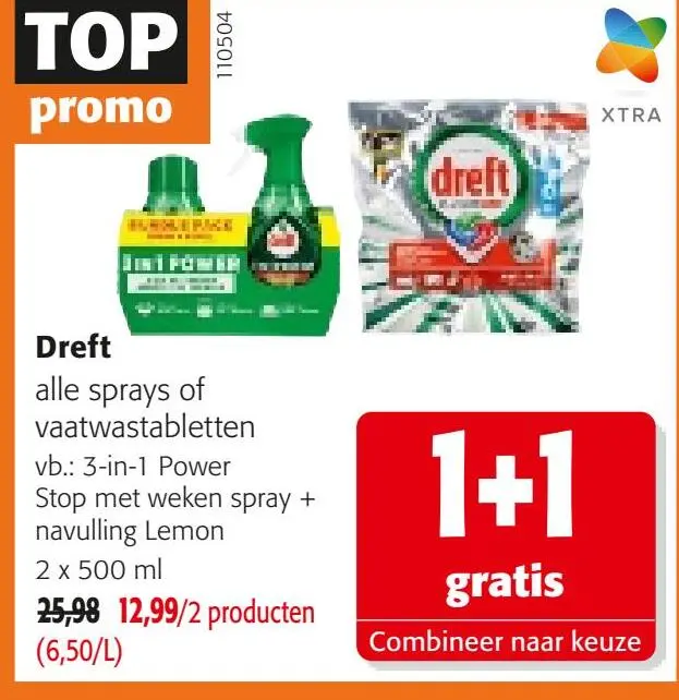 Promotie: alle sprays of vaatwastabletten