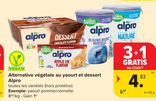 Offre: Alternative végétale au yaourt et dessert