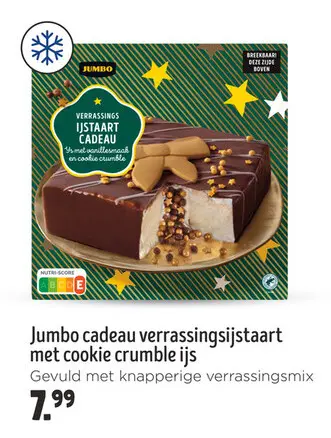 Aanbieding: Jumbo cadeau verrassingsijstaart met cookie crumble ijs