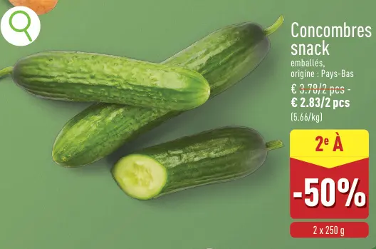 Offre: Concombres snack
