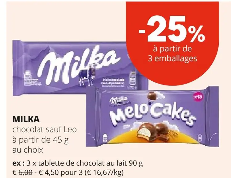 Offre: chocolat sauf Leo
