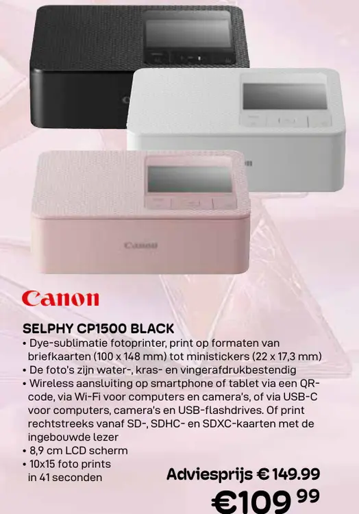 Promotie: Selphy cp1500 black