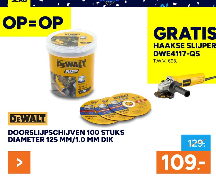 Aanbieding: Doorslijpschijven