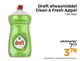 Aanbieding: Afwasmiddel Clean & Fresh Appel