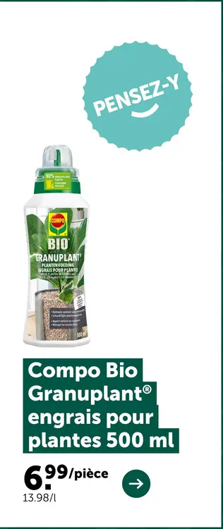 Offre: Compo Bio Granuplant engrais pour plantes