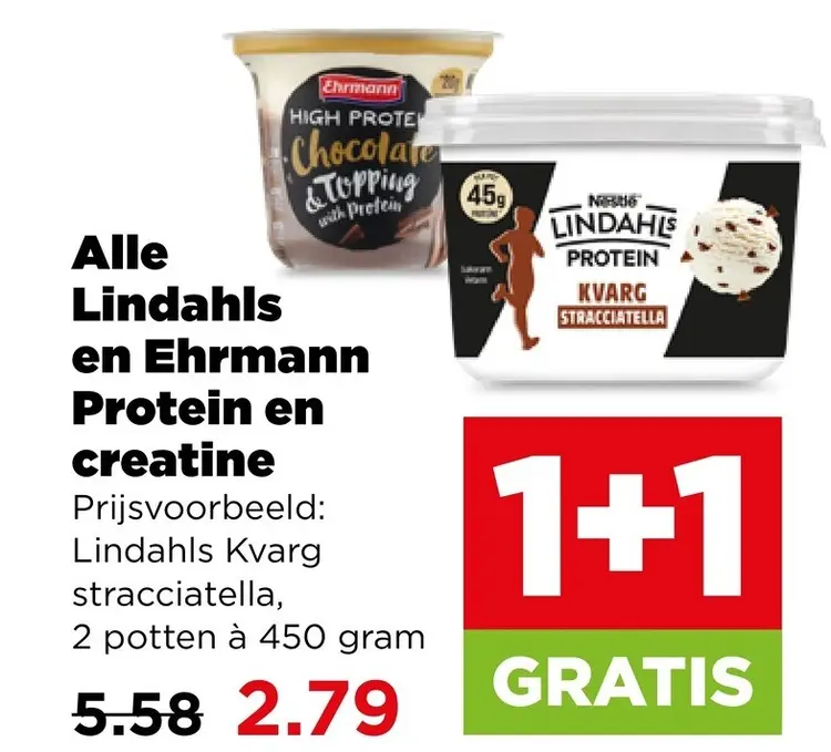 Aanbieding: Lindahls en Ehrmann Protein en creatine