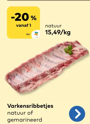 Promotie: Varkensribbetjes natuur of gemarineerd